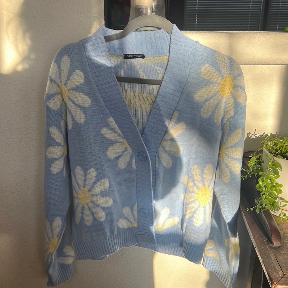 NEVER WORE Flower Power cardigan
